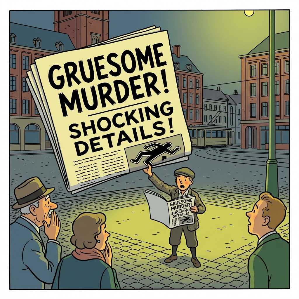 AI mnemonic illustration for the English word "lurid"