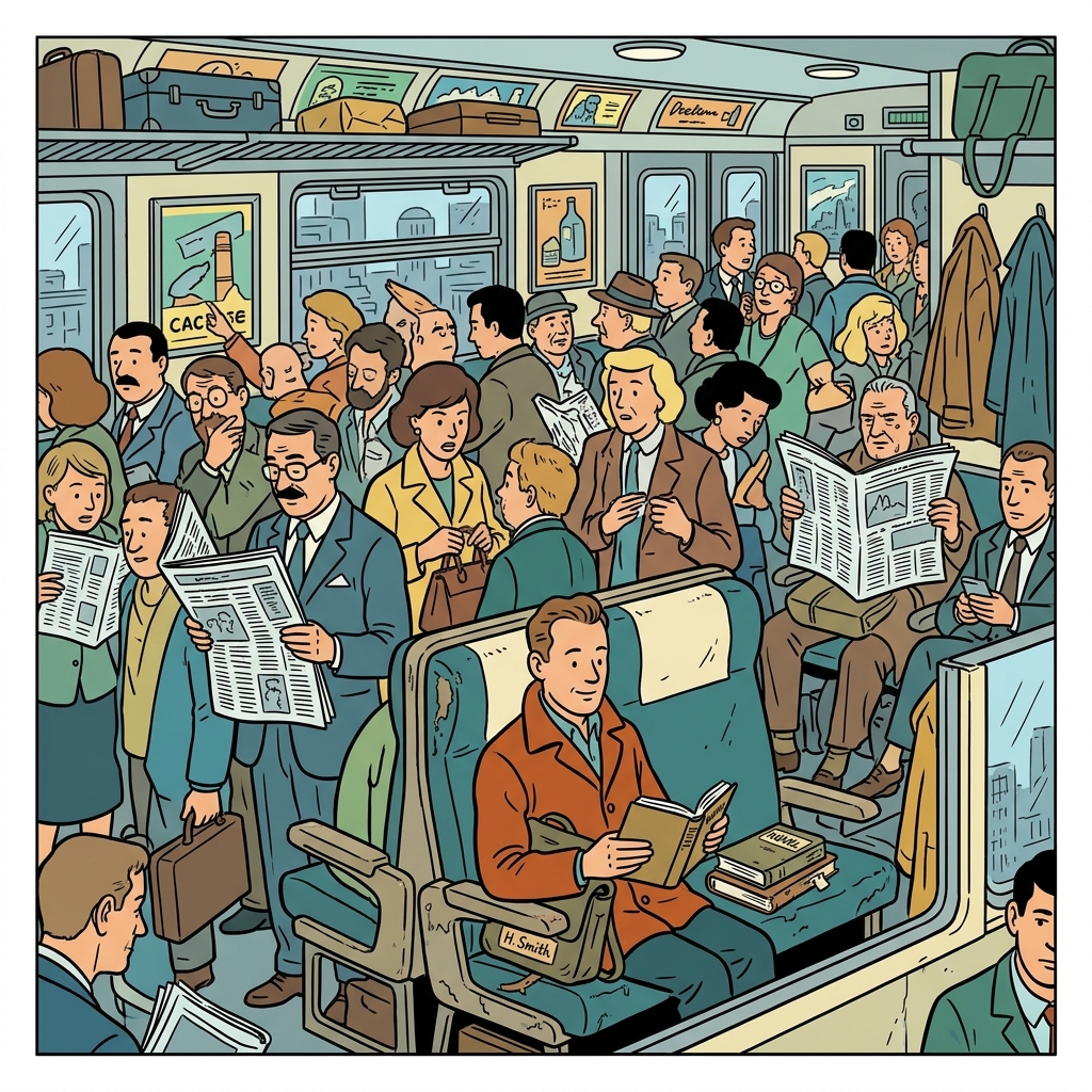 Ilustración mnemotécnica por AI para la palabra en inglés «accustomed»