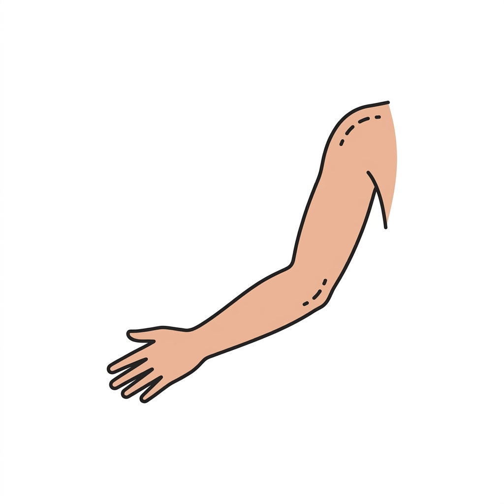 AI mnemonisk illustration for det engelske ord "arm"