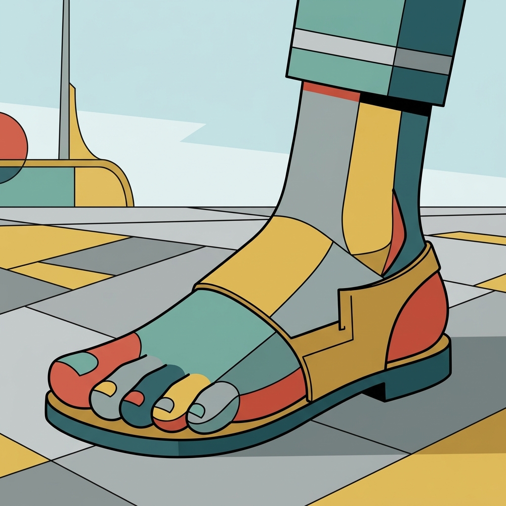 AI mnemonisk illustration for det engelske ord "foot"