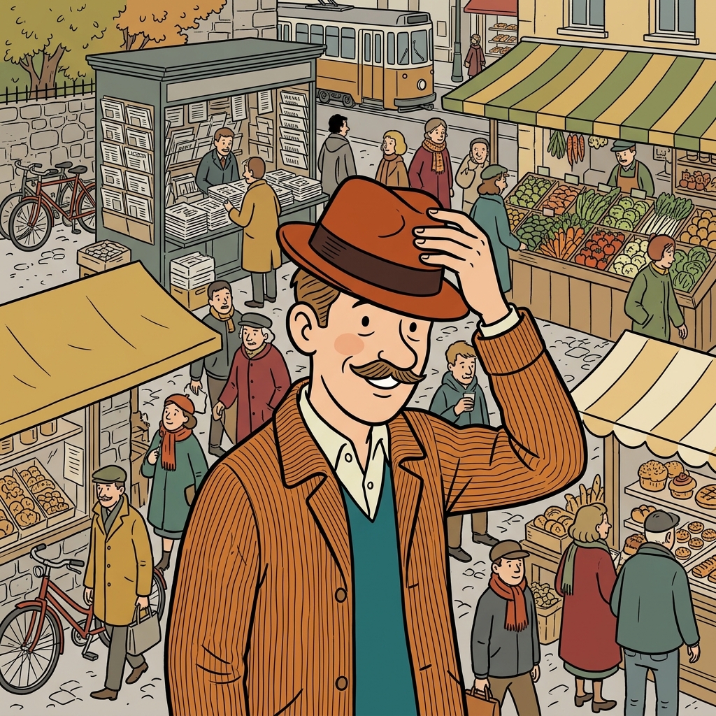 AI mnemonisk illustration for det engelske ord "hat"