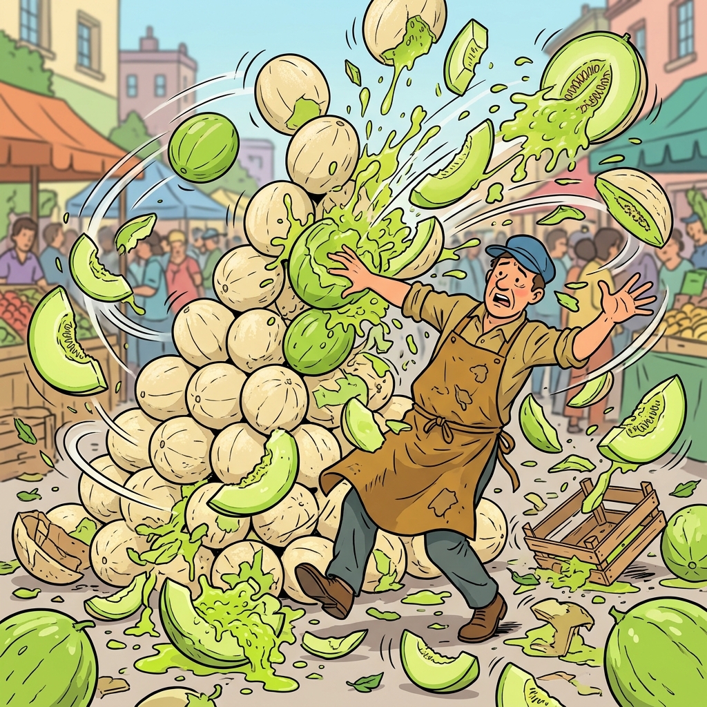AI мнемонична илюстрация за английската дума „honeydew“