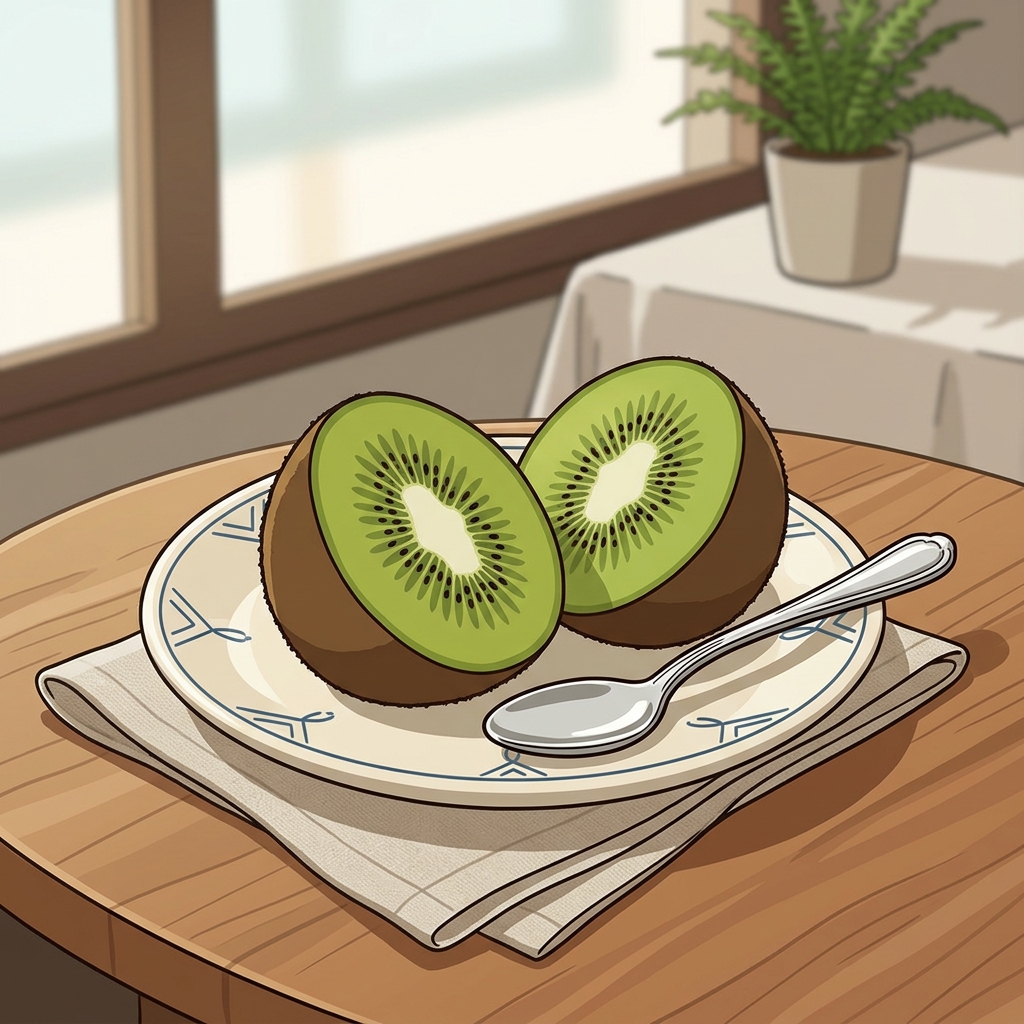 AI мнемонична илюстрация за английската дума „kiwi“
