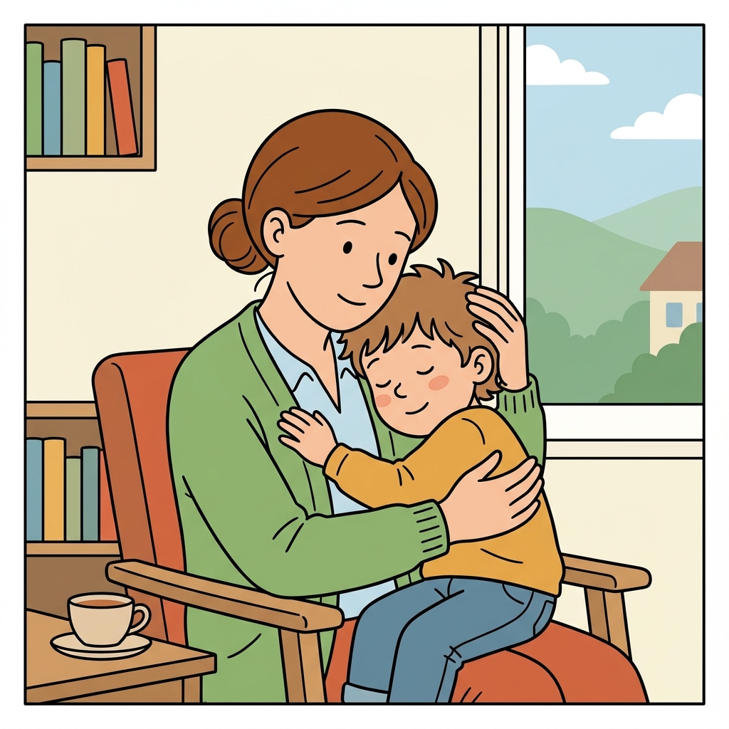 AI mnemonisk illustration for det engelske ord "mother"