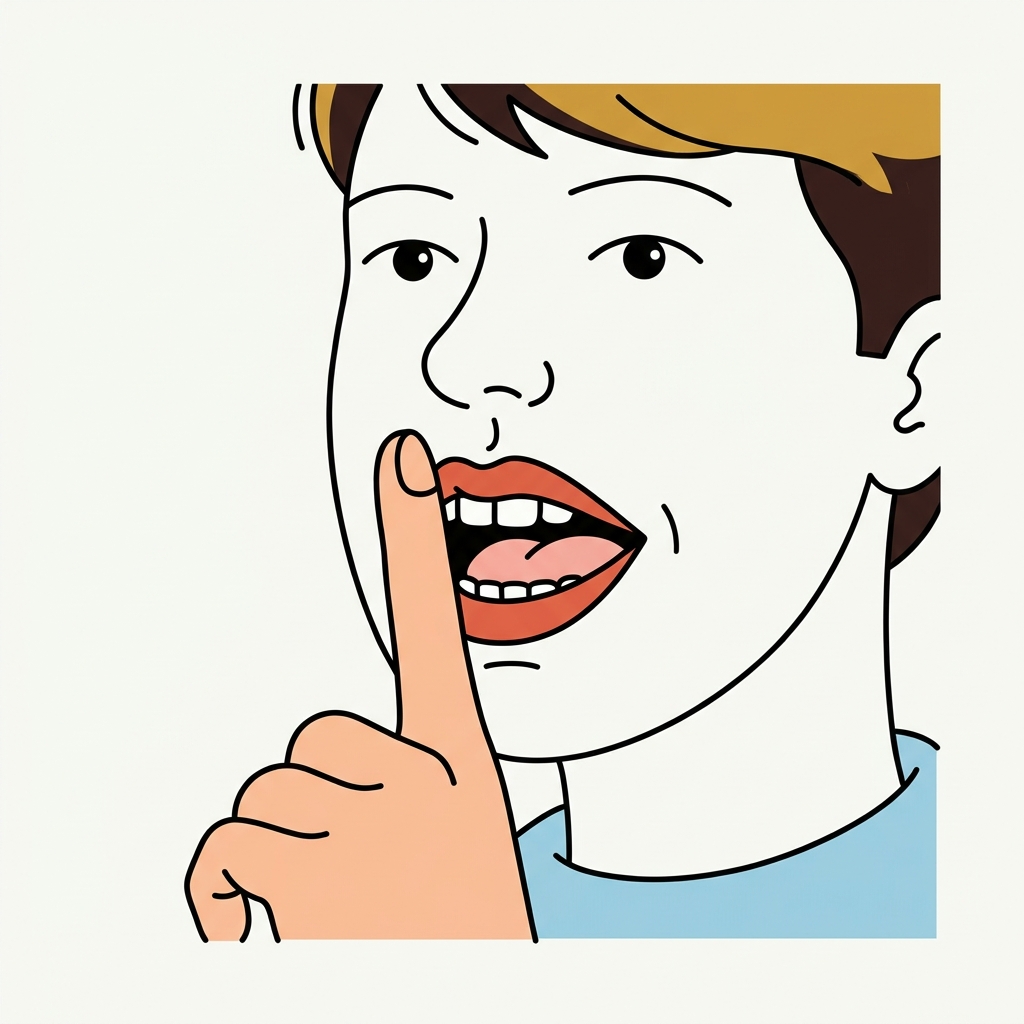 AI mnemonisk illustration for det engelske ord "mouth"
