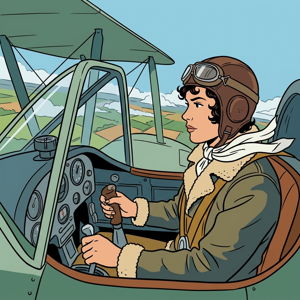 AI mnemonisk illustration for det engelske ord "pilot"