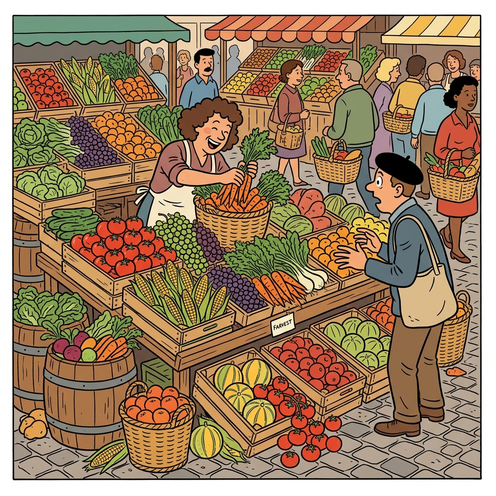 AI mnemonic illustration for the English word "plentiful"