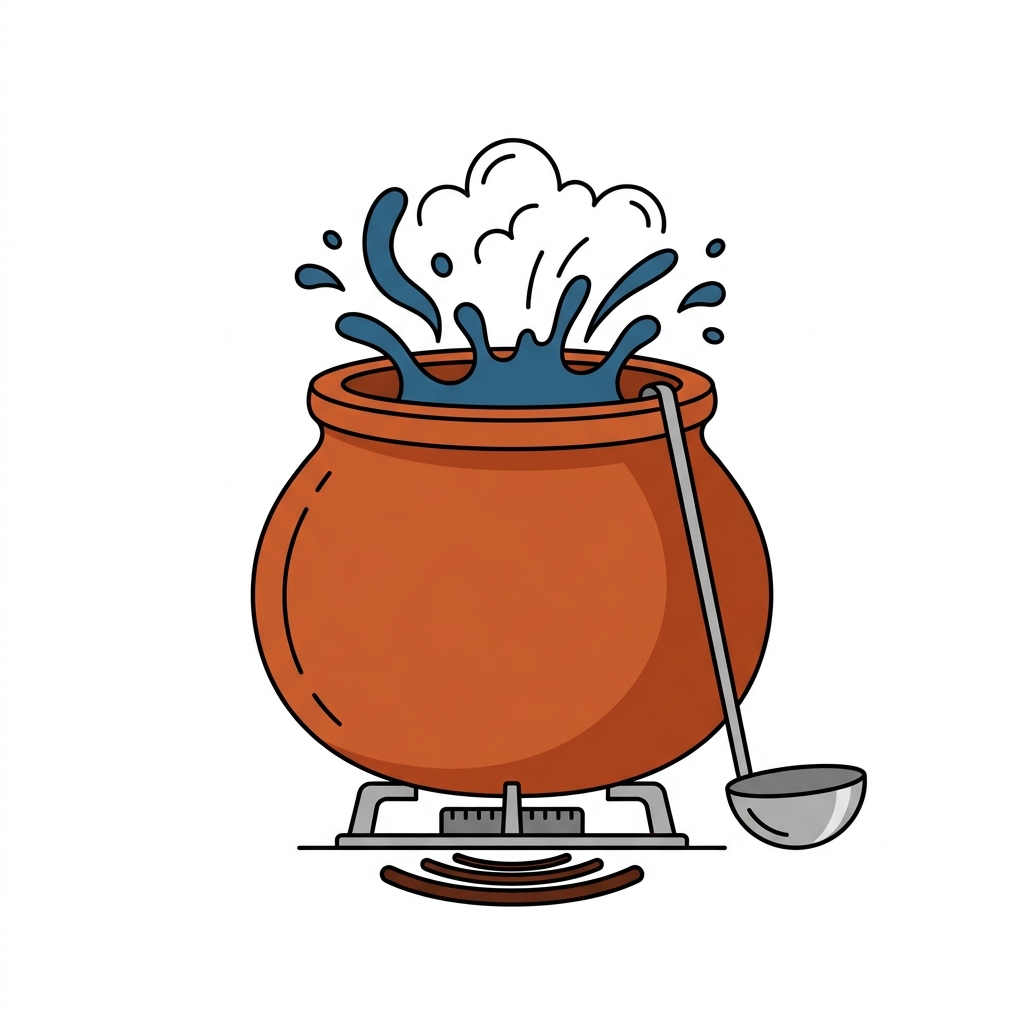 AI mnemonisk illustration for det engelske ord "pot"