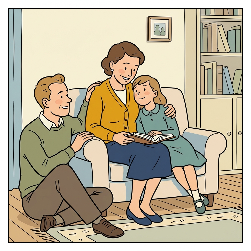 AI mnemonisk illustration for det engelske ord "stepmother"