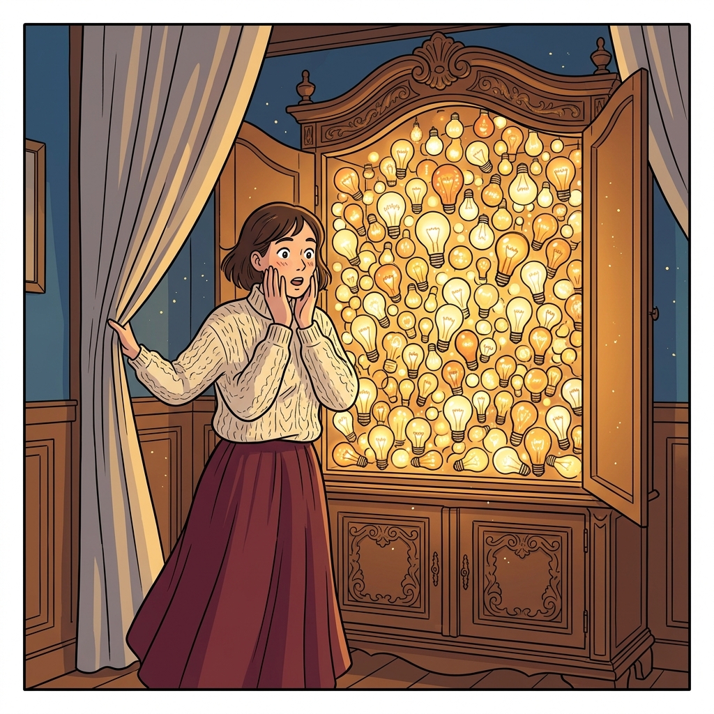 AI mnemonic illustration for the English word "stunning"