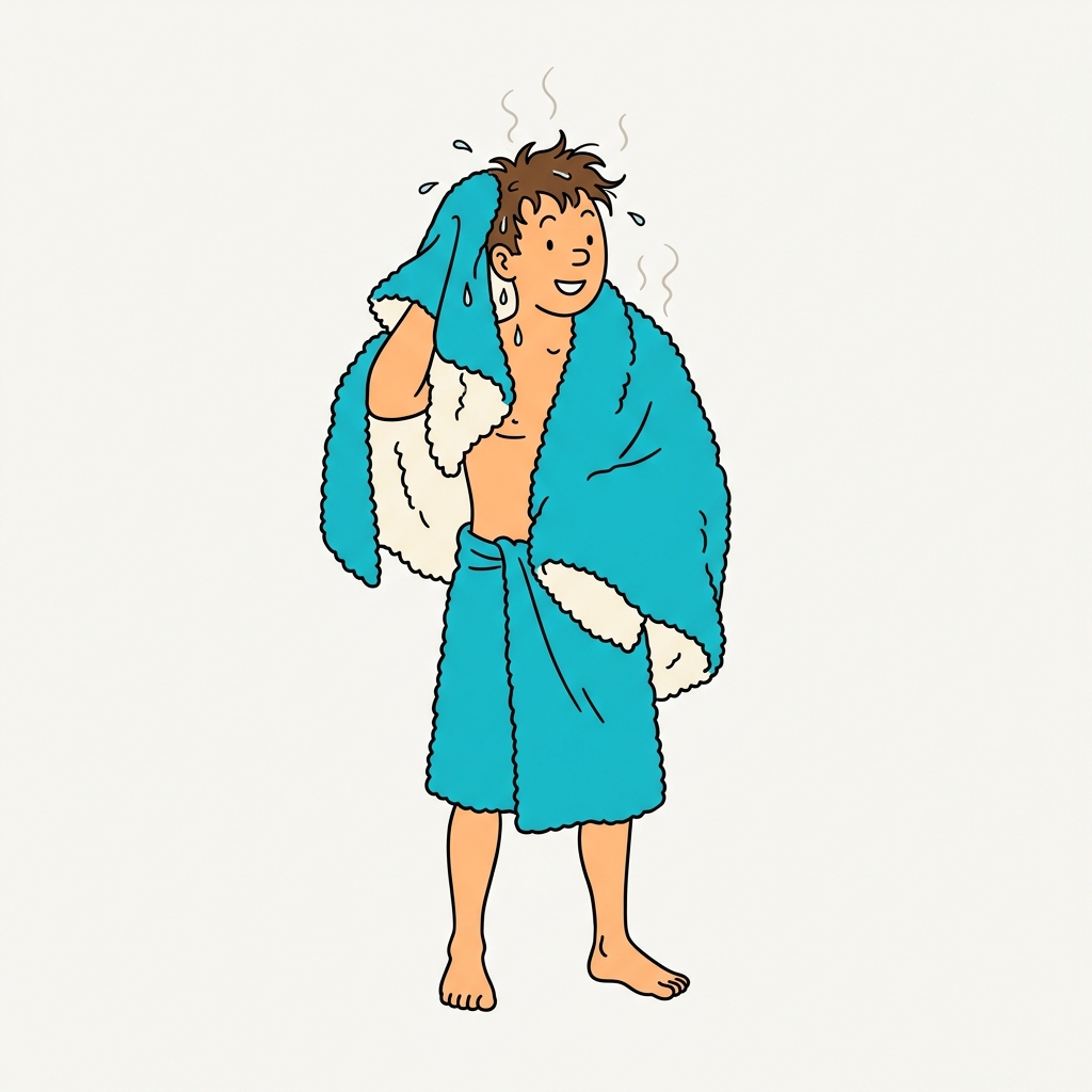 AI mnemonisk illustration for det engelske ord "towel"