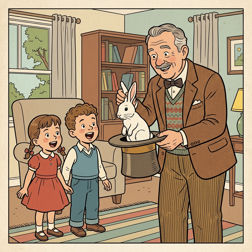 AI mnemonisk illustration for det engelske ord "uncle"