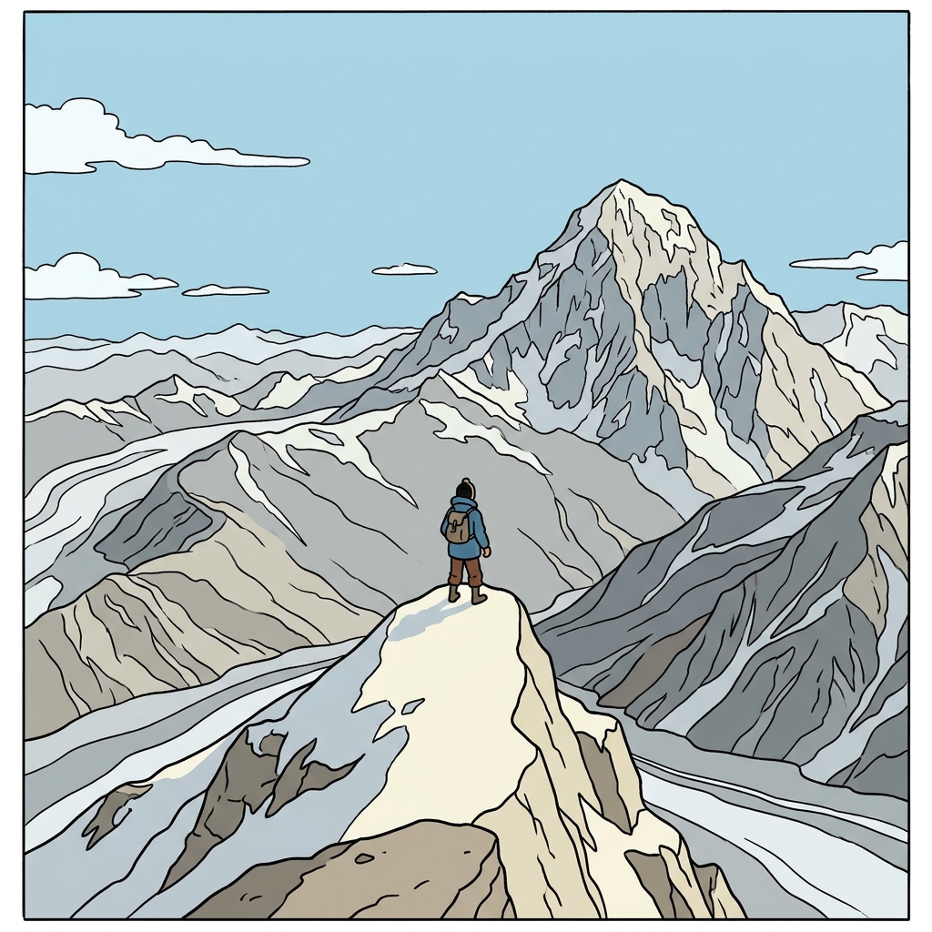 AI mnemonic illustration for the English word "solitude"